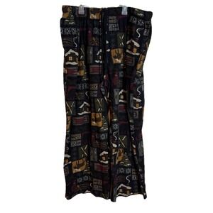 Croft & Barrow Fleece Lounge Pants Mens XXL Cabin Lodge Moose Winter Pajama